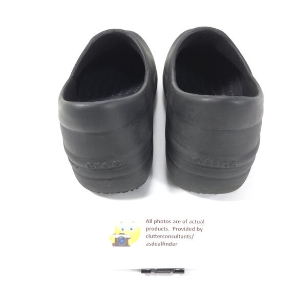 Crocs Dual Comfort Slip On Comfort Mule Clog Womens Size 9 Black Rubber - Picture 3 of 9